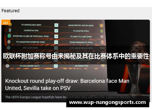 欧联杯附加赛称号由来揭秘及其在比赛体系中的重要性
